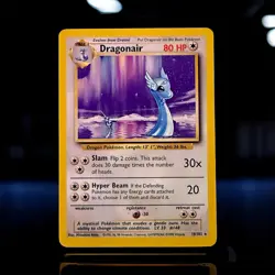 Dragonair 18/102 Base Set Regular Rare 80 HP English Pokemon TCG Card - Image 1