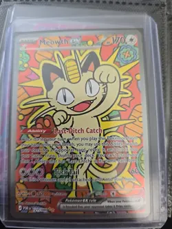 Meowth EX SIR Full Art Holo Rare Pokemon TCG Card 121/088 Perfect Order - Image 1