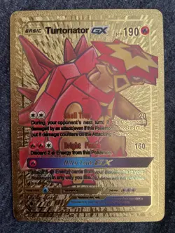 Turtonator GX - Gold Foil Fan Art Card NM - Image 1