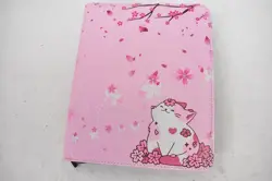 9-Pocket 3-Ring Card Binder Pink Faux Leather With Zipper Standard - Image 2