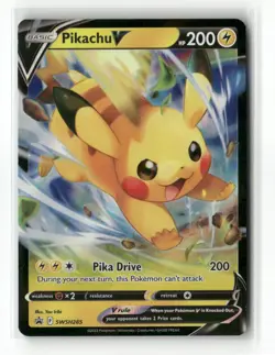 SWSH: Sword & Shield Promo Cards #SWSH285 Pikachu V Lightly Played (LP) - Image 1