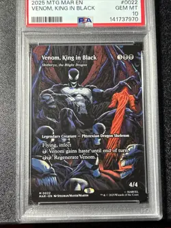 Venom King In Black 0022 Borderless Spider Man MTG (PSA 10) - Image 1