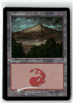 Mountain (447) (Retro Frame) 447 Commander Masters Magic: The Gathering Foil NM - Image 1
