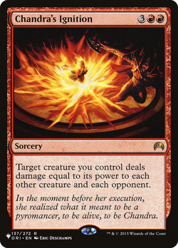 Chandra's Ignition - The List - MTG Magic the Gathering - Near Mint Rare - Image 1