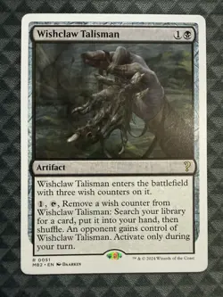 MTG Wishclaw Talisman #0051 White Border Rare Mystery Booster 2 (MB2) - Image 2