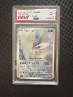 2024 Pokemon SFA Shrouded Fable Cresselia 71/64 Illustration Rare PSA 9 English - Image 1