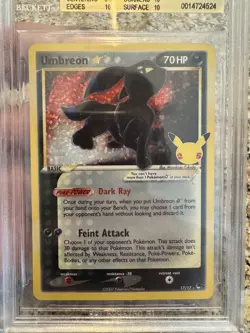 2021 Pokemon Celebrations 25th Anniversary Umbreon #17 Gold Star BGS 10 PRISTINE - Image 2