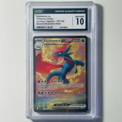 SALAMENCE EX 2025 POKEMON SPECIAL ILLUSTRATION RARE CGC 10 Journey Together - Image 1