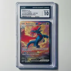 SALAMENCE EX 2025 POKEMON SPECIAL ILLUSTRATION RARE CGC 10 Journey Together - Image 1