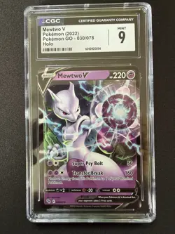 CGC 9 Mewtwo V Pokemon (2022) Pokemon GO 030/078 Holo - Image 1
