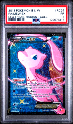 PSA 1 PR POKEMON Mew EX LEGENDARY TREASURES RADIANT COLLECTION RC24 Full Art - Image 1