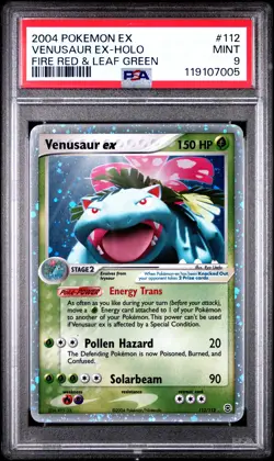 2004 POKEMON EX FIRE RED & LEAF GREEN #112 VENUSAUR EX-HOLO PSA 9 - Image 1