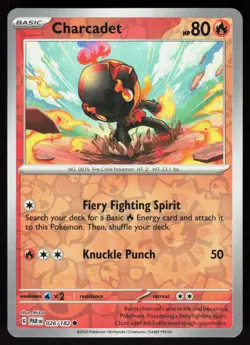 Charcadet 026/182 Common Paradox Rift Pokemon Reverse Holo Near Mint - Image 1