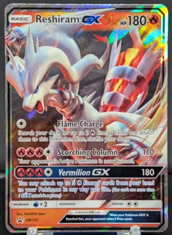 Pokemon Reshiram GX #SM137 Black Star Promo (HP) - Image 1