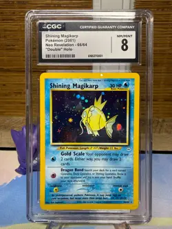 DOUBLE HOLO ERROR Shining Magikarp 66/64 Neo Revelation Pokemon TCG WOTC Vintage - Image 1