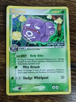 Pokemon Ex Delta Species Weezing 33/113 Reverse Holo Stamped LP - Image 1