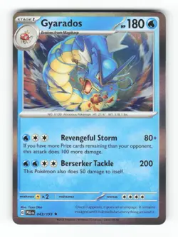 Gyarados 043/193 Rare Paldea Evolved Pokemon Holo Near Mint - Image 1