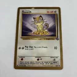Pokemon TCG Meowth 56/64 Gold Bordered Jungle Promo 1999 English - Image 1