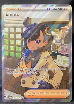 Pokemon - Emma 107/086 Full Art Holo Rare - Trainer - Chaos Rising - Near Mint - Image 1