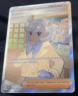 Pokemon - Emma 107/086 Full Art Holo Rare - Trainer - Chaos Rising - Near Mint - Image 4