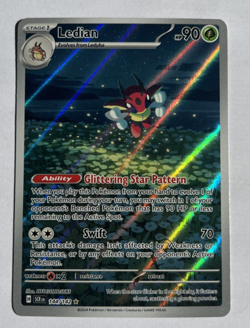 Pokemon TCG Ledian 144/142 Stellar Crown Illustration Rare Holo - Image 1