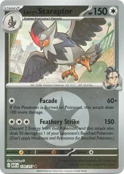 2x Larry's Staraptor (Energy Symbol Pattern, #170/217 Ascended Heroes NM Pokemon - Image 1