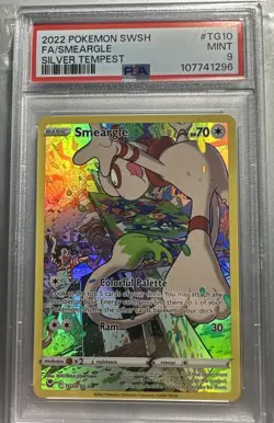 2022 Pokemon SWSH FA/Smeargle Silver Tempest #TG10 PSA 9 - Image 1