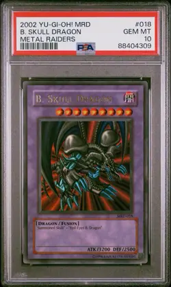 2002 YU-GI-OH! B. (BLACK) SKULL DRAGON MRD-018 METAL RAIDERS PSA 10 - Image 1