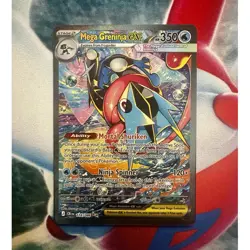 Mega Greninja EX SIR Full Art Holo Pokemon Card 116/086 CRI English Secret - Image 1