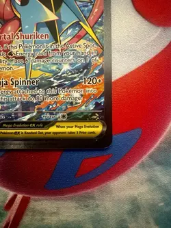 Mega Greninja EX SIR Full Art Holo Pokemon Card 116/086 CRI English Secret - Image 3