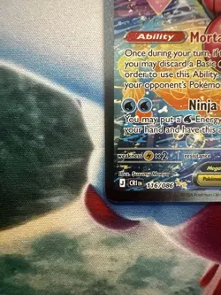 Mega Greninja EX SIR Full Art Holo Pokemon Card 116/086 CRI English Secret - Image 4