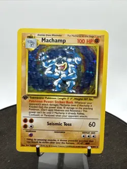 Machamp 8/102 1st Edition Holo Base Set Pokemon Card - Image 1