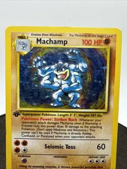 Machamp 8/102 1st Edition Holo Base Set Pokemon Card - Image 2
