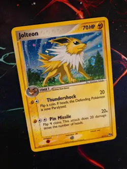 MP Pokemon (Holo) JOLTEON Card POP SERIES-3 Set #3/17 Cosmos Foil Promo 2006#2 - Image 1