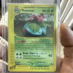 Pokemon Venusaur Holo Rare Expedition Base Set Card 030/165 100 HP Body Slam - Image 1