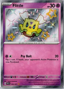 Pokemon Card - Flittle 164/091 Paldean Fates Shiny Rare Near Mint Kyoko Umemoto - Image 1