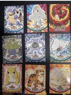 POKEMON CARDS - LOT - Vintage Topps TV Animation + 3 Foil Cards - 17 TOTAL - Image 1