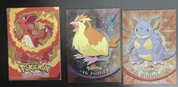 POKEMON CARDS - LOT - Vintage Topps TV Animation + 3 Foil Cards - 17 TOTAL - Image 2