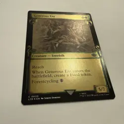 Generous Ent FOIL Showcase Scroll 620Lord of the Rings LTR MTG Common Unplayed - Image 3