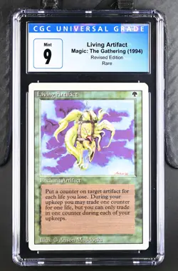 Living Artifact Revised Edition Magic: The Gathering CGC 9 Mint - Image 1