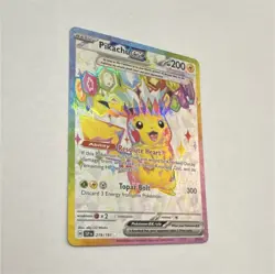 Pokemon Pikachu ex SV08 Surging Sparks SIR Full Art Holo 219/191 - Image 1