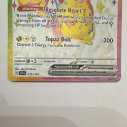 Pokemon Pikachu ex SV08 Surging Sparks SIR Full Art Holo 219/191 - Image 3