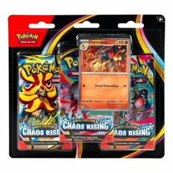 Pokemon TCG Mega Evolution Chaos Rising 3 Pack Blister Charmeleon Promo Sealed - Image 1