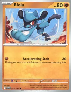 Riolu 076/132 Common Mega Evolution Pokemon Near Mint - Image 1