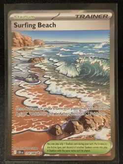 Pokemon TCG - Surfing Beach 114/086 - Ultra Rare - Chaos Rising - MINT Full Art - Image 1
