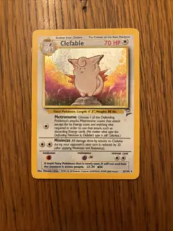 Clefable 70 HP Pokemon Card Holo Collectible 5/130 1st Edition 1995 - Image 1