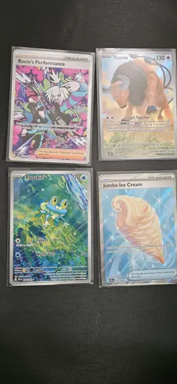 Pokemon Chaos Rising Roxie's Performance, Jumbo Ice Cream, Froakie, Tauros NM - Image 1