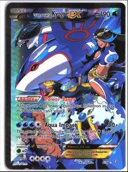 Team Aqua's Kyogre EX 6/34 Ultra Rare Double Crisis Pokemon - Image 1