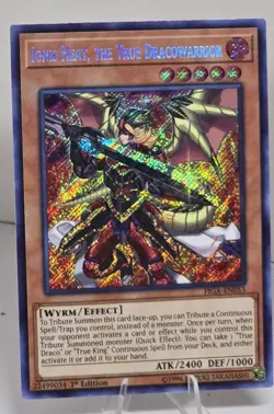 Yu-Gi-Oh! 3X Ignis Heat, The True Dracowarrior FIGA-EN053 1st Ed Secret Rare NM - Image 3