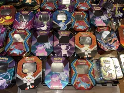 Mega Lot of 50 Empty Pokemon Tins Storage Bulk Case Dragonite Eevee Mew Gengar - Image 3